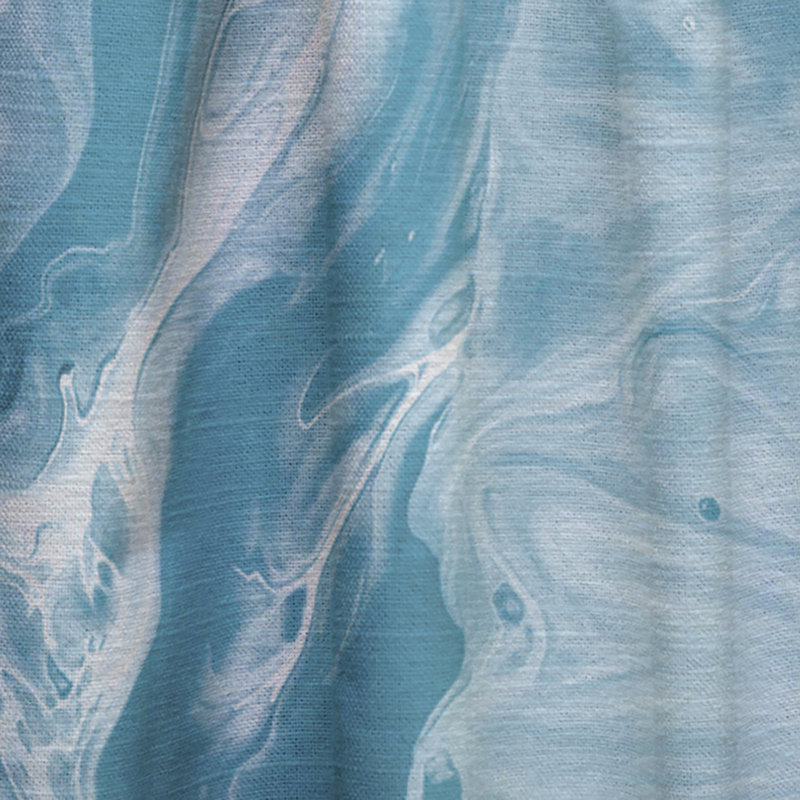 Nuage artistique bleu clair clair - rideau abstrait - velours obscurcissant - 1 panneau