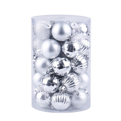 4CM 34 Pcs Shatterproof Xmas Tree Hanging Ball Ornaments Decorations Perfect for Holiday