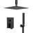 10" High Pressure Rainfall Shower System, Ceiling Mount Shower Faucet Set with Handheld Spray-75826451
