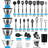 23 pieces of silicone cookware set, kitchen set, non-stick heat-resistant cookware-BPA-free, 4 Stainless Steel Bowls& Colander-106462087