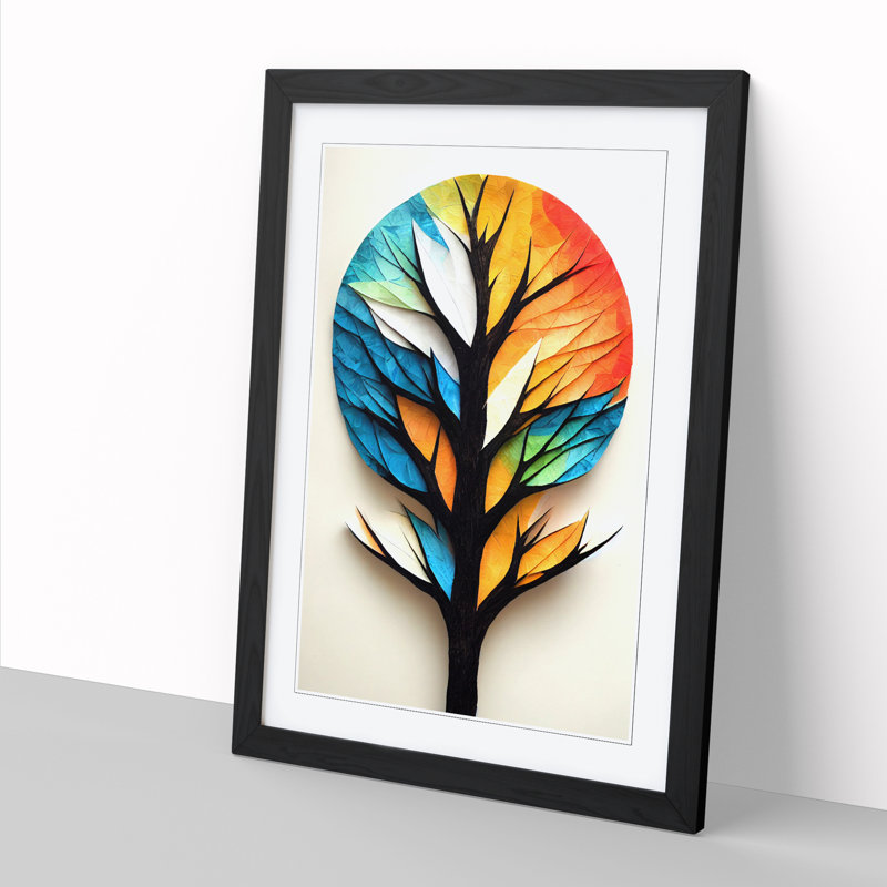 Tree Paper Mache - Wall Art, 34cm H x 25cm W x 2cm D, Walnut