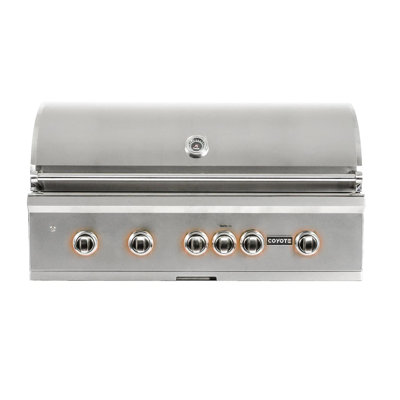 Coyote Grills 4-Burner Built-In Convertible Gas Grill with Smoker