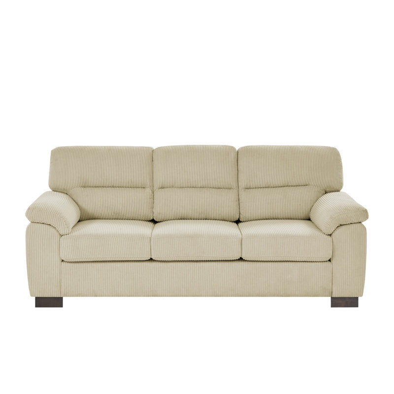 Upholstered 81'' Sofa, Cream Corduroy Duplicate 3