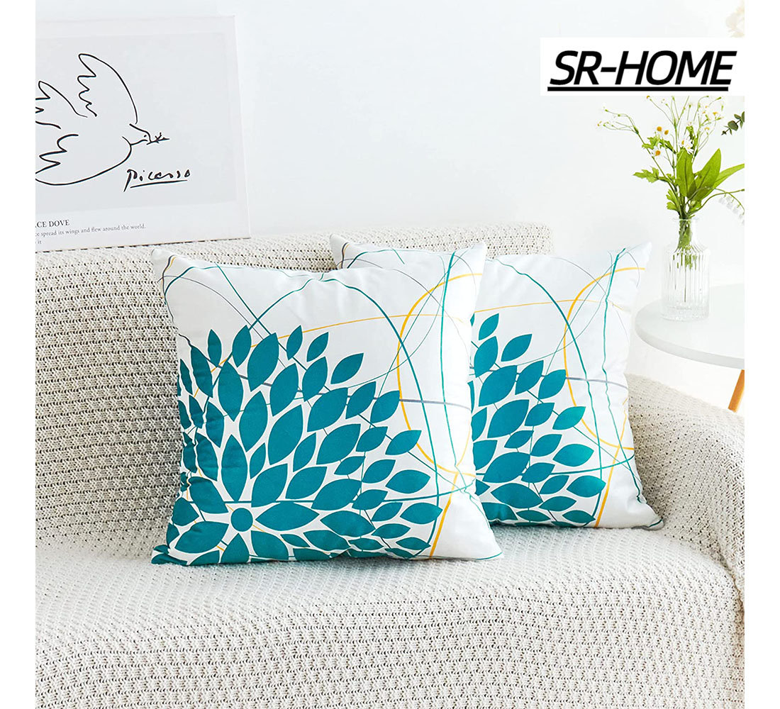 SR-HOME Geometric Chenille Pillow Cover