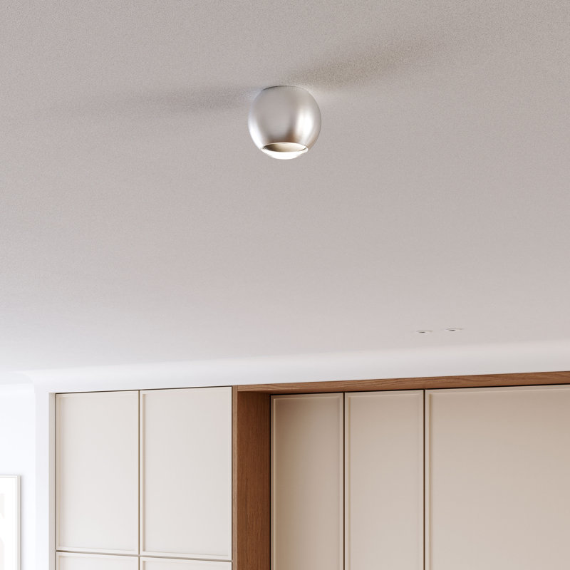 Hemisphere 1 - Light LED Flush Mount, Natural Anodized