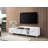 Modern Sleek Faux Marble Accents Silver-tone Legs TV Stand
