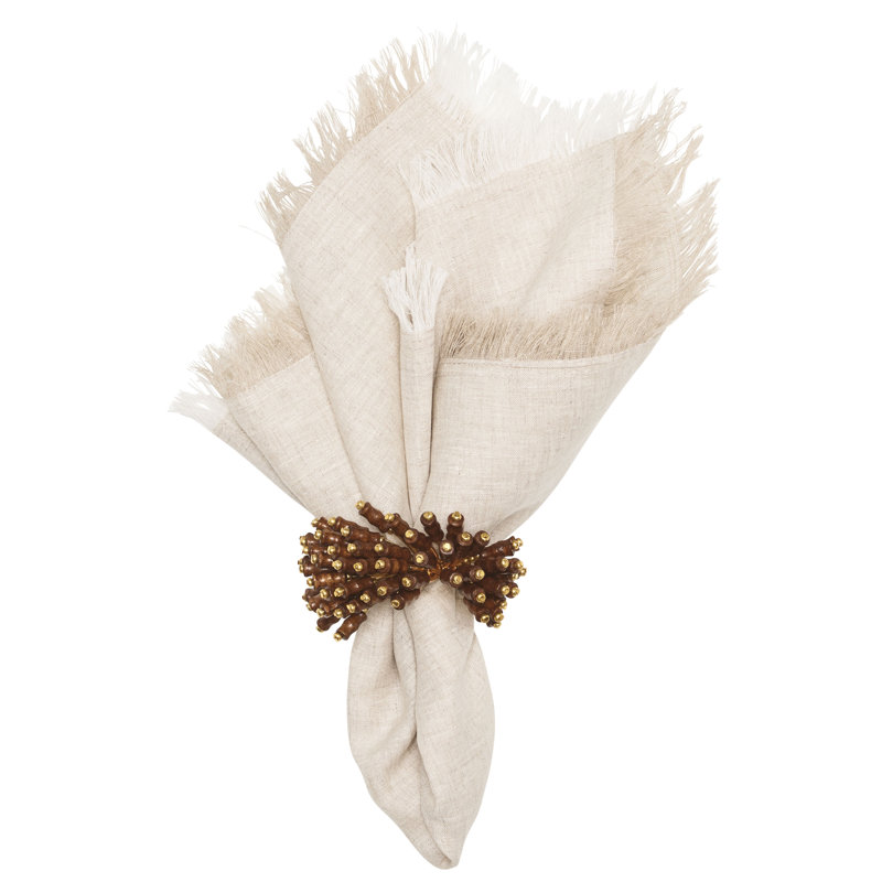 Chambray Fringe Napkin, Natural