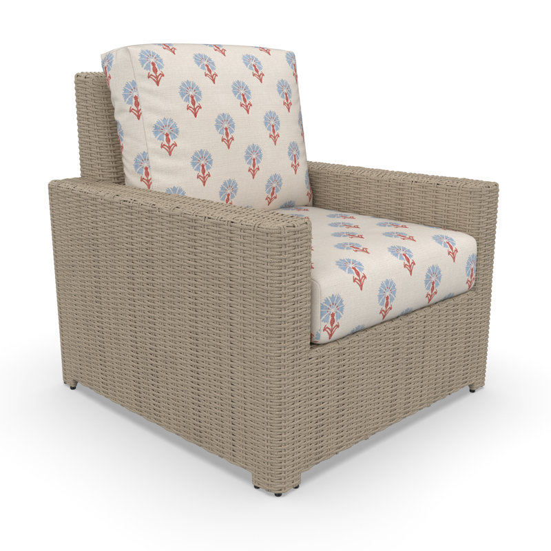Ensemble de mobilier d'extérieur en osier avec coussins Sunbrella Henri, Sunbrella® Canvas Granite