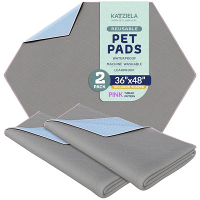 Elenie Katziela Reusable Pee Pad Pink Stitching