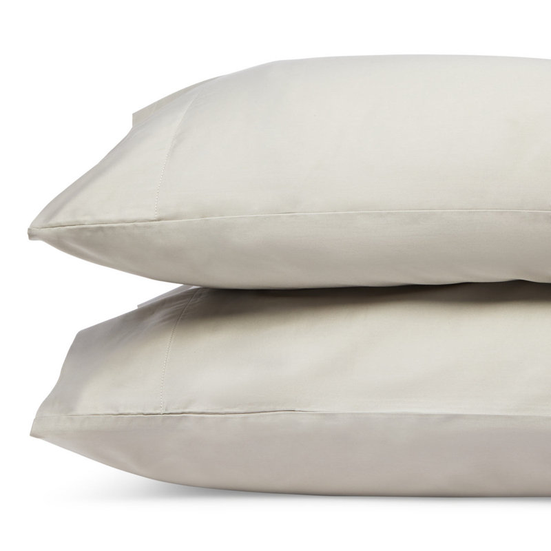 Draps 100% coton Delilah Home, Gris, Grandes taies d'oreiller