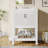 24'' Single Bathroom Vanity With Ceramic Top, Solid Wood Frame Freestanding Vanity with Door Organizer-837431037-833327183-833327171