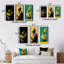 «Retro Yellow Hat On Black», 3 pièces-2049083827-2049083826