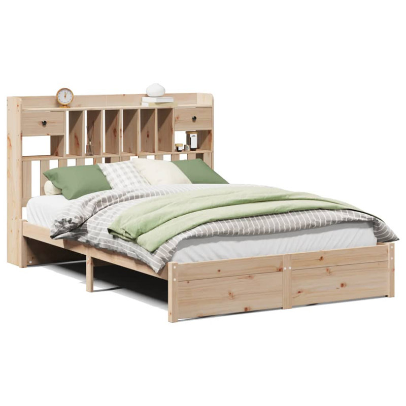 Arshanti Solid Wood Bed, Natural, 80cm x 190cm