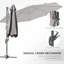 Parasol en porte-à-faux 9,58 pi Moataz
