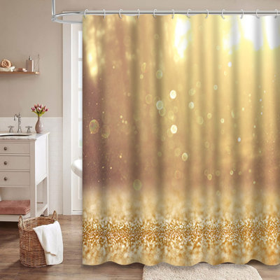 Rideau de douche abstrait avec 12 crochets