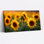 Tournesol sur toile tendue, reproduction d'art sur toile, ensemble de 1