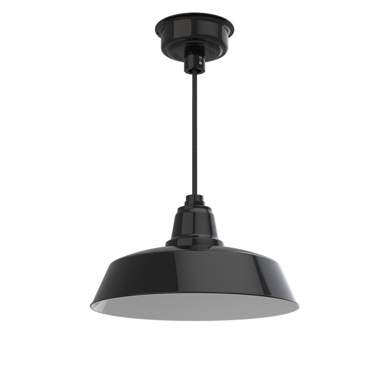 Vandervliet 1 - Light LED Single Pendant, 72" H x 16" W x 16" D, Black