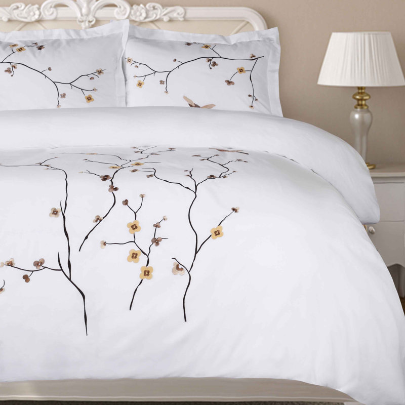 Ensemble de housse de couette 100% coton à densité de tissage 200 fils Superior 3 pièces