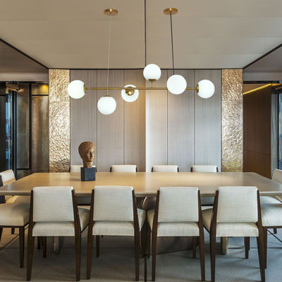 Lustre linéaire moderne Spoutnik à 6 lumières Balarama