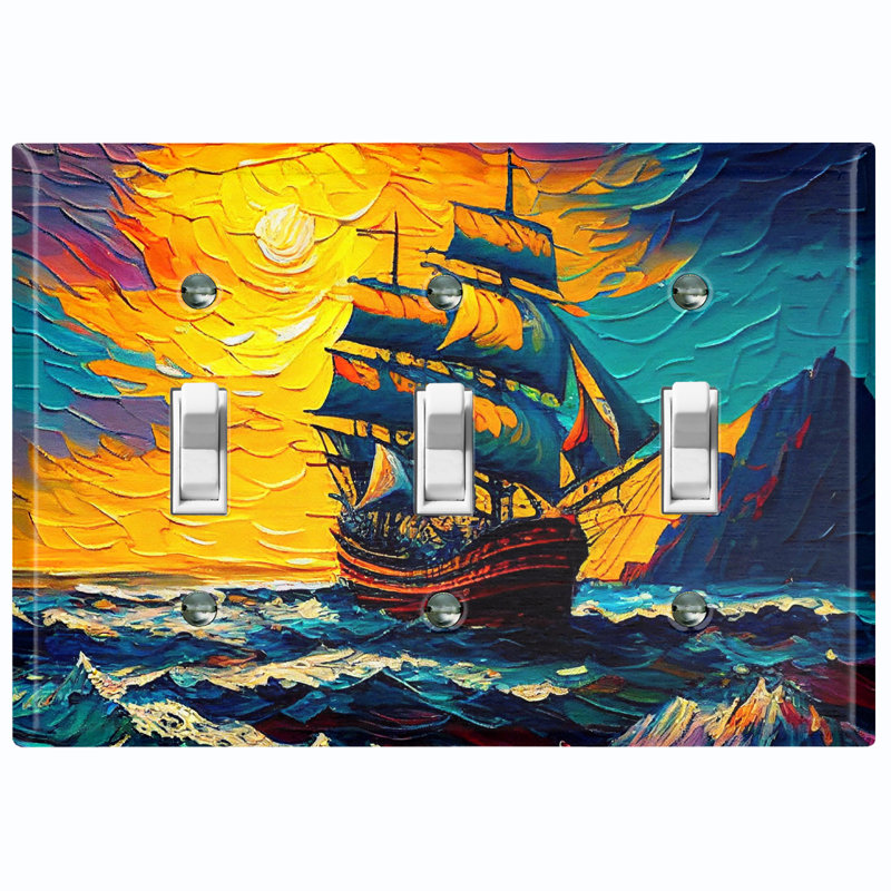 Plaque murale à bascule rustique 4-pièces