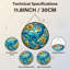 Panneau de vitrail 12 "H Whale Ocean-2025457132