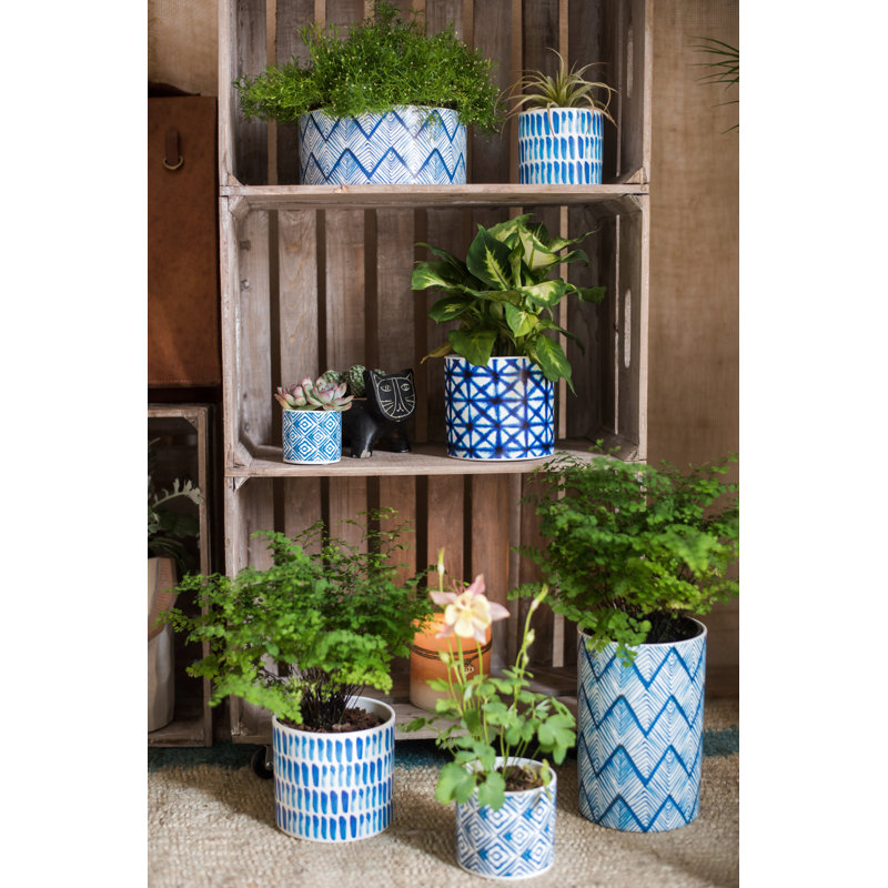 Vase de table en céramique Blairwood, H 4,7 po x l 5,1 po x P 5,1 po