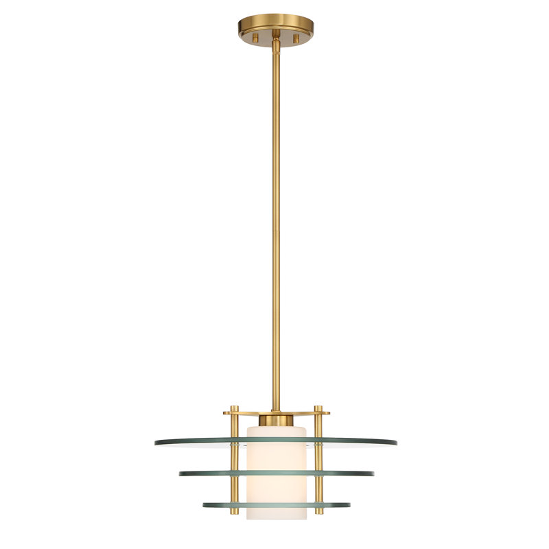Luminaire suspendu unique en laiton à 1 lumière Haidynn