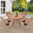 4 - Person Patio Dining Set with Round Table , Cushions Included-12655410-12638217