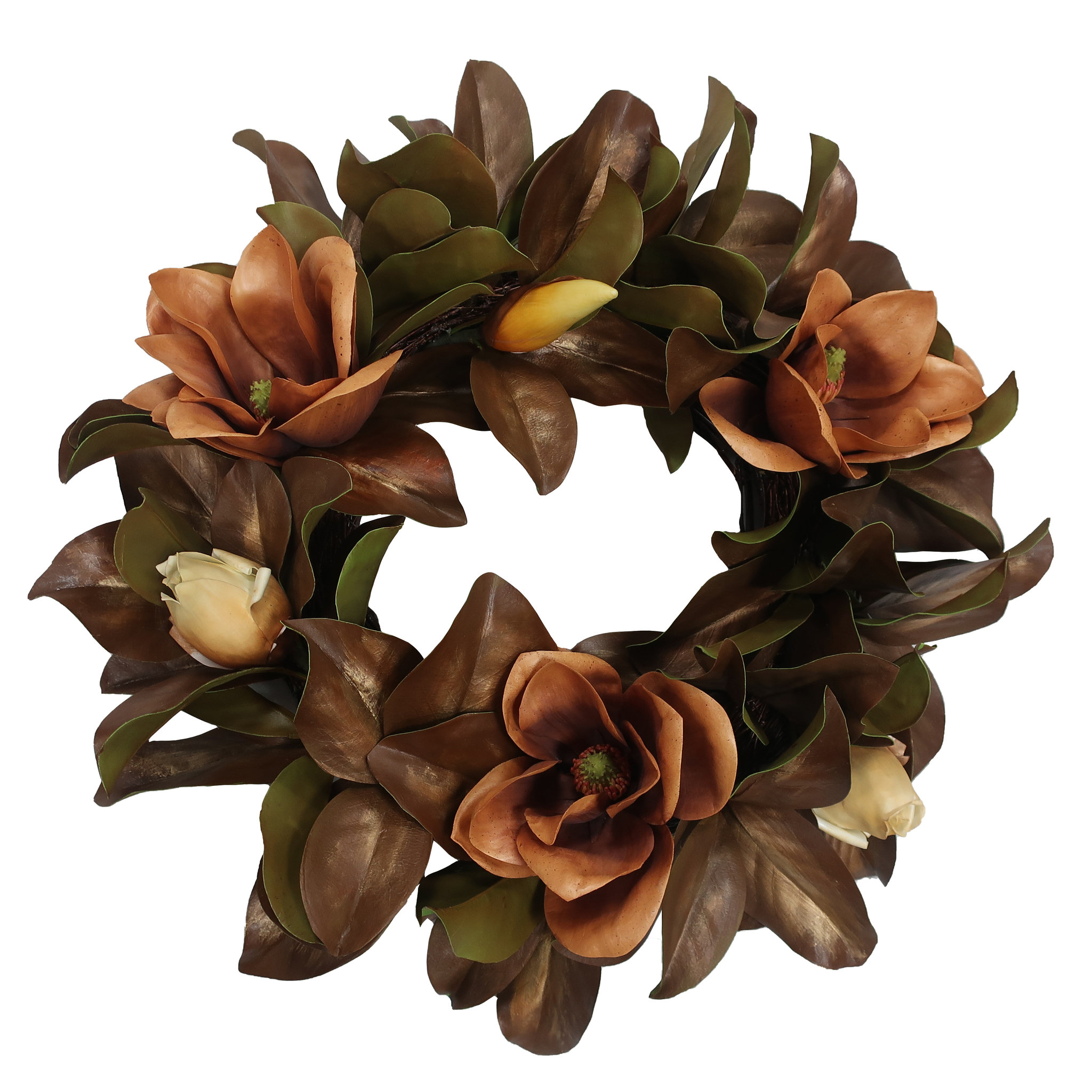 Winward Silks MAGNOLIA WREATH Perigold