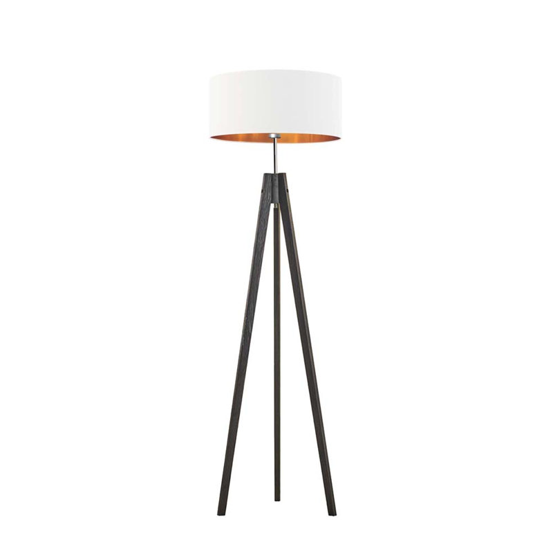 Sedalia 138cm Tripod Floor Lamp, Dark Grey, White