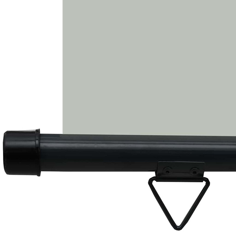 Écran d'intimité rétractable avec auvent rétractable, H 98,4 po x l 63 po, Gris