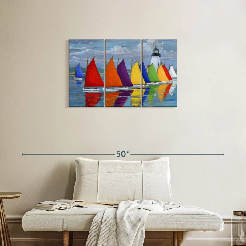 Mehar Rainbow Fleet, 20" H x 33" W