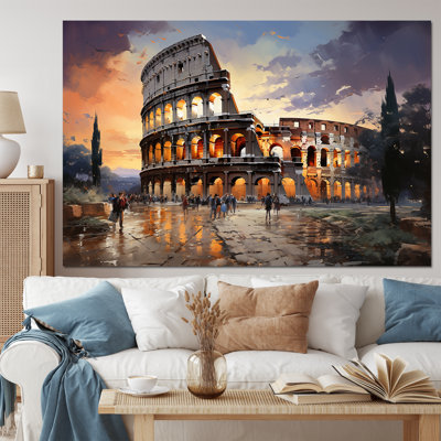 Beige, Italie, Colisée, Colosseo, art mural sur toile