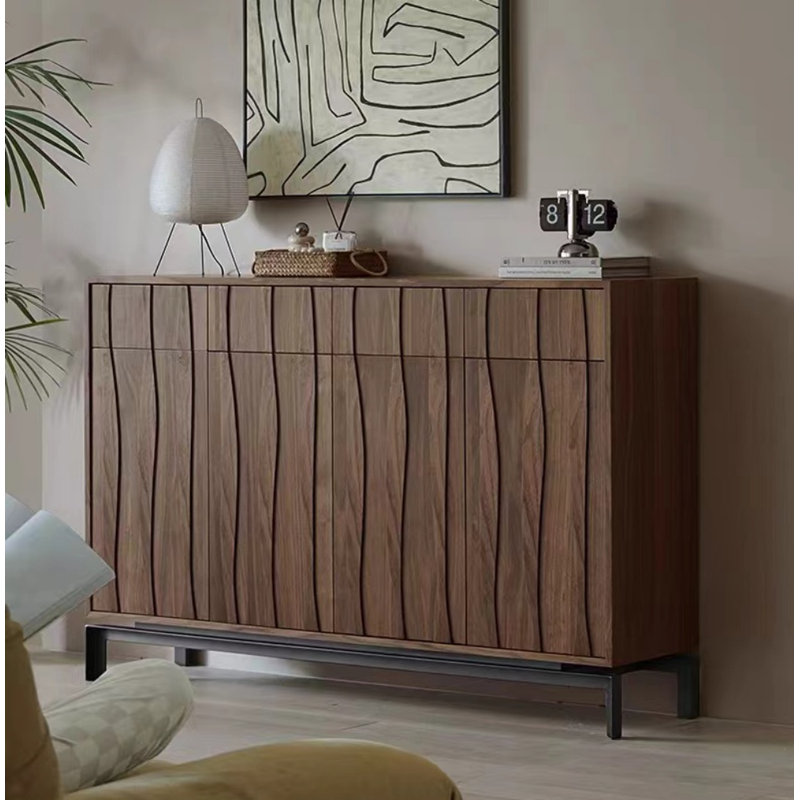 Simple Solid Wood Entrance Cabinet Shoe Cabinet 62.9'' Sideboard