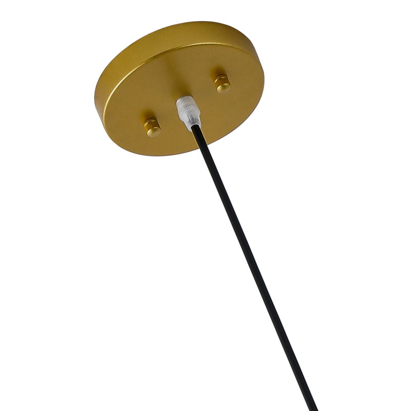 Luminaire suspendu cylindrique à 1 lumière avec accents de cristal Brecksville, Or