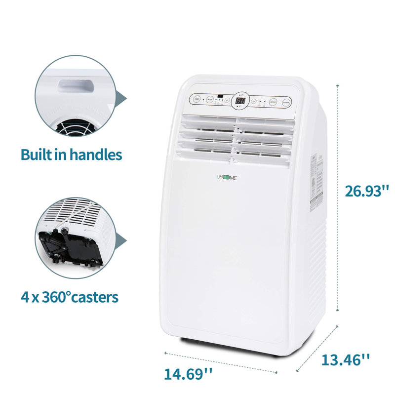 Uhome 8000 BTU(ASHRAE) Portable Air Conditioner for 200 Square Feet with Remote Included