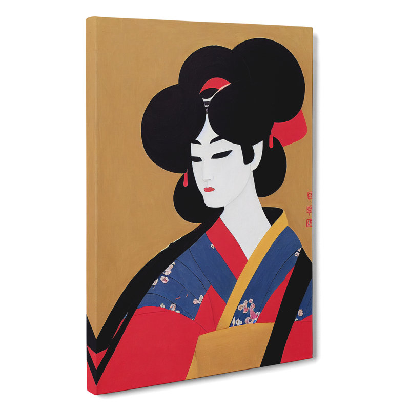 Artistic Geisha No.1 - Wrapped Canvas Print, Wrapped Canvas, 50cm H x 35cm W x 3cm D