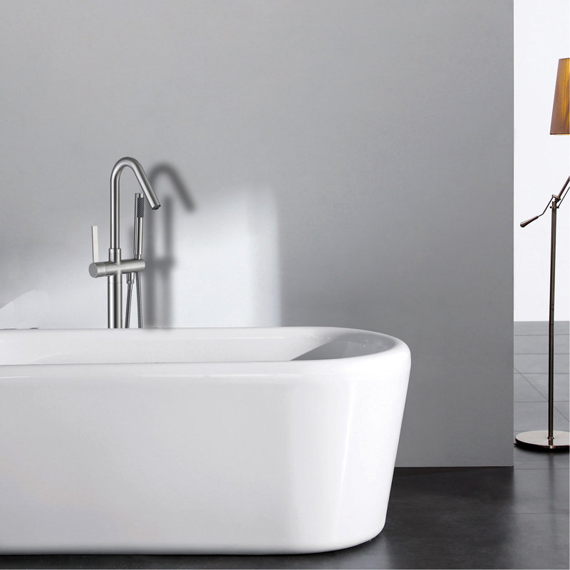 Robinet de baignoire autoportant avec douche à main et fonction de construction robuste