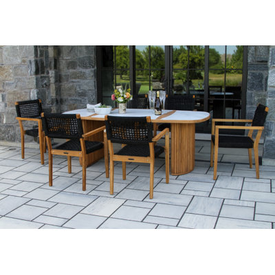 Cava 40" Teak Patio Dining Set