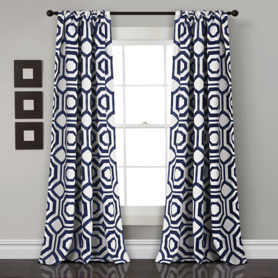 Octagon Blocks Room Darkening Curtain Pair