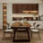 Nut-brown Rectangular Solid Wood Dining Table-107803212