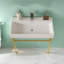 Lavabo de salle de bain console rectangulaire de 29,7 po APRESSHUI-94610252