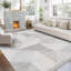 Tapis beige à motif géométrique moderne lavable à la machine Jahree Miles-436004262-467331315