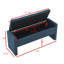Banc de rangement moderne avec rangement, grand tabouret de repose-pieds rembourré, banc de meuble-lavabo pour fenêtre confortable pour salon, chambre à coucher, dortoir, table basse, lin bleu marine-133062723