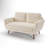 Carolos 58" Round Arms Loveseat-1562670701