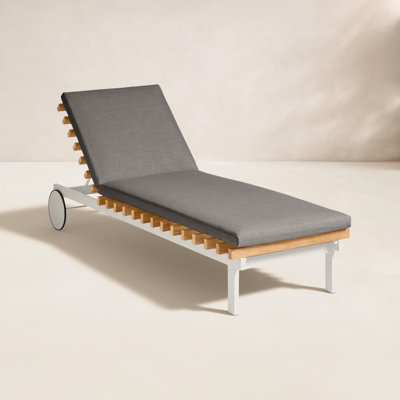 Perch 26'' Outdoor Powder Coated Aluminum Chaise Lounge