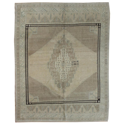Tapis unique brun, beige et taupe de 6 pi 3 po x 8 pi 5 po