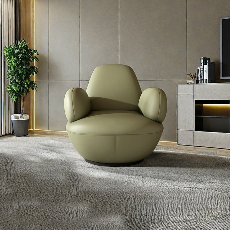 Fauteuil de loisir ergonomique et confortable, Similicuir vert