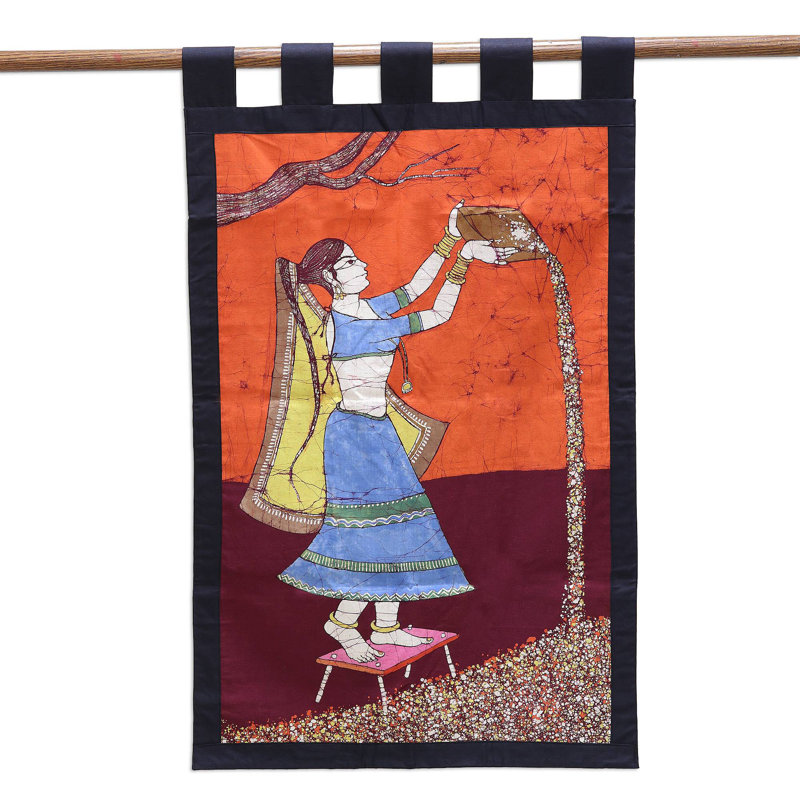 Tenture murale en coton Batik