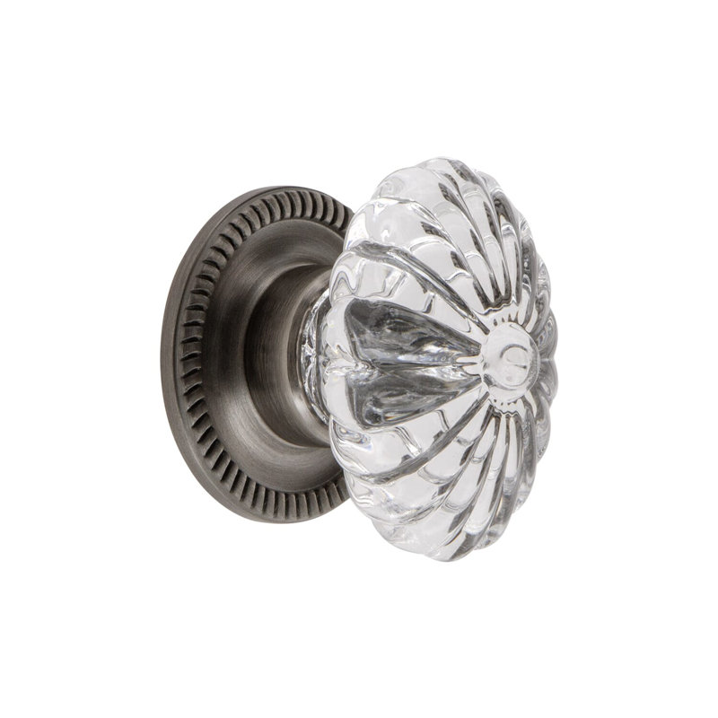 Poignée ovale surdimensionnée bourgogne de 1 3/4 po de longueur, Étain antique
